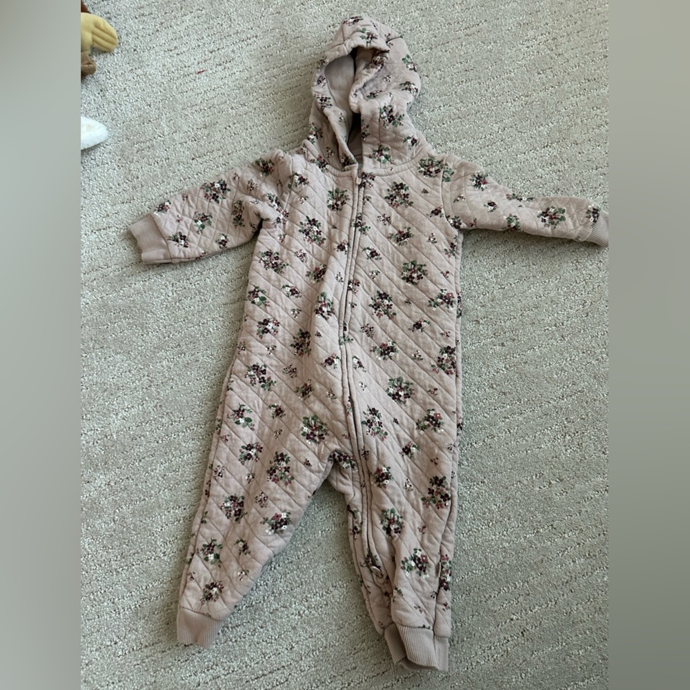Floral Quilted Kids One Piece